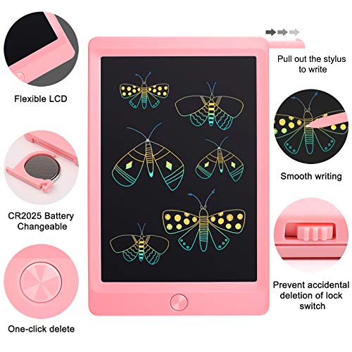 JOEAIS Tableta de Escritura LCD Color 8,5 Pulgadas Doodle Tabler de Escritura electrónica Tablero de Dibujo Digital Tableta de Dibujo gráfico Adecuado para niños, hogar, Escuela, Oficina (Rosado)