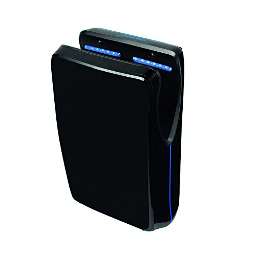 Jofel AA25650 Secamanos Jet Tifón de Alto Rendimiento, 1550W, 540 Km/h, ABS Antibacteriano, Negro