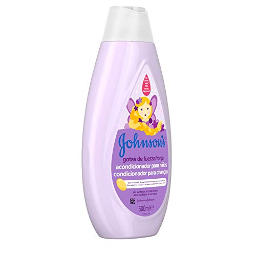 Johnson's Baby Gotas de Fuerza Acondicionador para Niños, Especialmente Diseñado para Ayudar a Fortalecer el Cabello - 3 x 500 ml