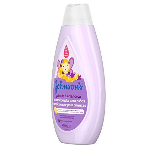 Johnson's Baby Gotas de Fuerza Acondicionador para Niños, Especialmente Diseñado para Ayudar a Fortalecer el Cabello - 3 x 500 ml