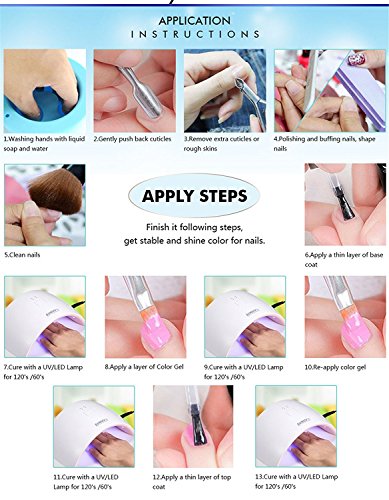 Joligel Set 8 Esmaltes Semipermanentes en Gel UV LED Colores Pasteles con Brillo Fino Nuevas Llegadas para Manicura Nail Art de Primavera Verano, 8 Tonos desde Nude hasta Rosa