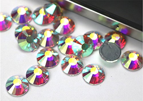Jollin Vidrio Diamantes de Cristal de Espalda Plano Gemas de Cristal, Hotfix Crystal AB, SS20 1440pcs