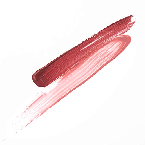 Jolly Dim Makeup - Dúo de labios 2 en 1 Matte & Gloss Light Coral 4: labial Burnt Hibiscus 4 + brillo de labios Peachy Pink 4. DÚO de labios