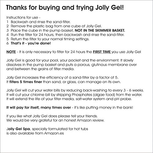 Jolly Gel Pool Clarifier Gel Flat Pack (x 4 Blocks)