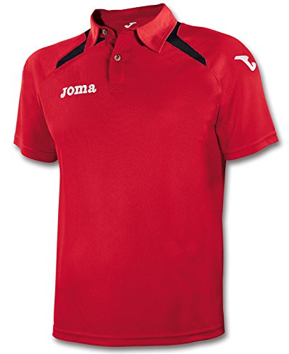 Joma Champion II - Polo para Hombre, Color Rojo/Negro, Talla S