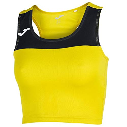 Joma Race Camisetas, Mujer, Amarillo-Negro, S