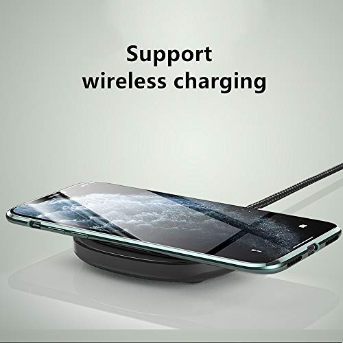 Jonwelsy Funda para iPhone 11 (6,1 Pulgada), Adsorción Magnética Parachoques de Metal con 360 Grados Protección Case Cover Transparente Ambos Lados Vidrio Templado Cubierta para iPhone 11 (Rojo)