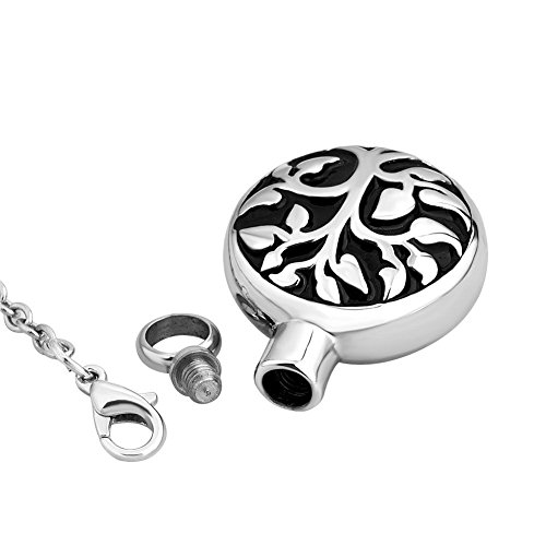 Joyas de cremación Uniqueen, collar con colgante de árbol de la vida y diseño de urna para cenizas