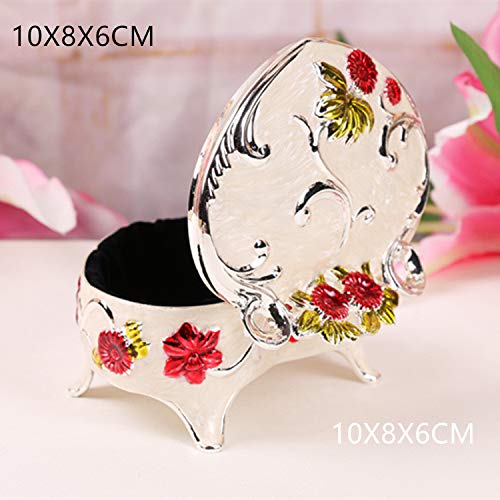 Joyero, caja de regalo de boda elegante coreana simple creativa elegante aleación de zinc Caja de almacenamiento de joyas de joyería europea y coreana