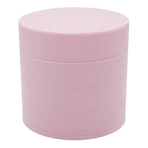 Joyero giratorio de 4 capas de 360 ​​grados, caja de almacenamiento de bandeja de joyería de viaje portátil caja de almacenamiento de joyería