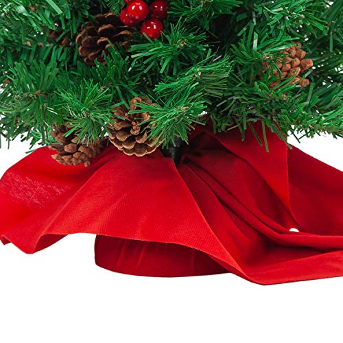 JOYIN Mini árbol de Navidad de 50cm, Mini árbol de Pino de Navidad Artificial con Luces decoración navideña para la Mesa del hogar
