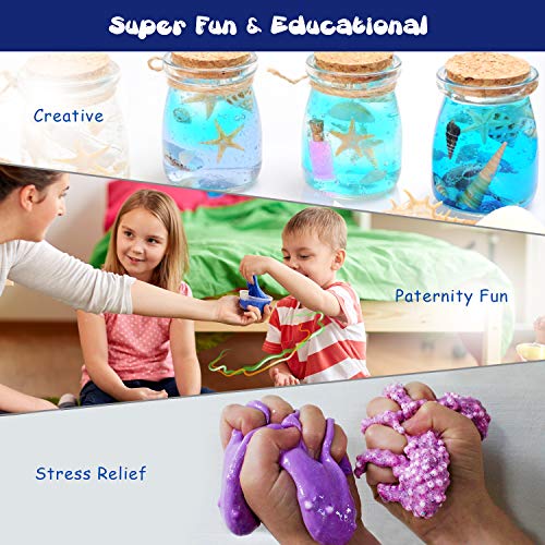Joyjoz Galaxy Slime Kit de 24 Paquetes de Gelatina Pegajosa de Masilla Suave Elástica Metálica - para Fiestas de Niños y Adultos