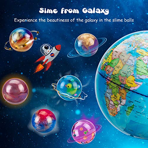 Joyjoz Galaxy Slime Kit de 24 Paquetes de Gelatina Pegajosa de Masilla Suave Elástica Metálica - para Fiestas de Niños y Adultos