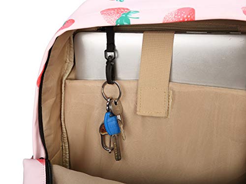 Joymoze Bonita Mochila Escolar Impermeable para Niños y Niñas - Cartera Ligera de Estampado Elegante Fresa