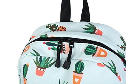 Joymoze Moderna Mochila de Ocio para Niñas Mochila Escolar para Adolescentes Mochila Bolso Estampado para Mujer Cactus