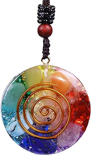 JSYHXYK Collar Chakra Mixto Colgante De Piedra Natural Revitalización Relajación Collar De Cristal Que Mejora La Energía