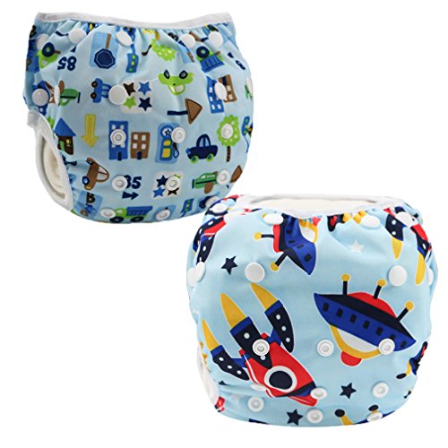 JT-Amigo Pañal Bañador Reutilizable Para Bebé (Pack de 2), Set 3