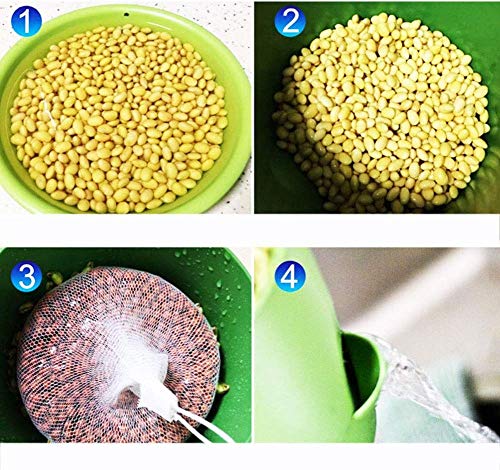 JTKDL Germinador de semillas - Ideal for brotar el crecimiento de interior for una merienda saludable o adición a cualquier comida del brote de la máquina de plástico PP Maifan piedra brotes de haba t