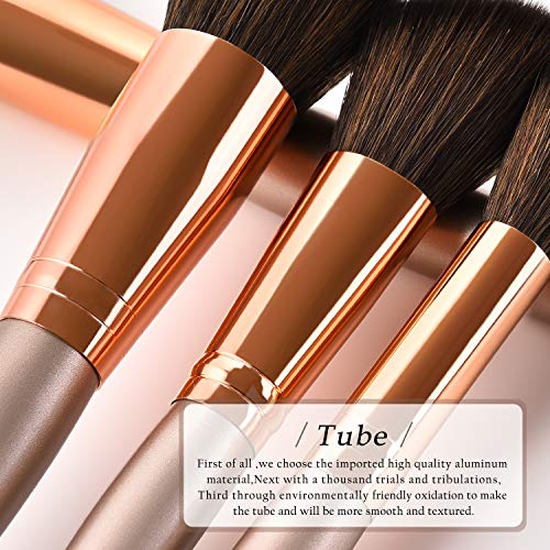 Juego de 15 brochas de maquillaje Fashion Base®, suaves y sin crueldad, sintéticas, de alta calidad, para base de maquillaje, correctores de base, polvos, colorete, difuminado, sombra de ojos