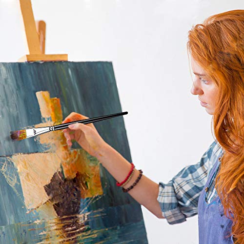 Juego de 18 Pinceles de pintura Brochas de pintura con estuche,esponja, paleta de cuchillos y Tablero de dibujo para pintura acrílica al óleo y guache acuarela pintura corporal creativa negras