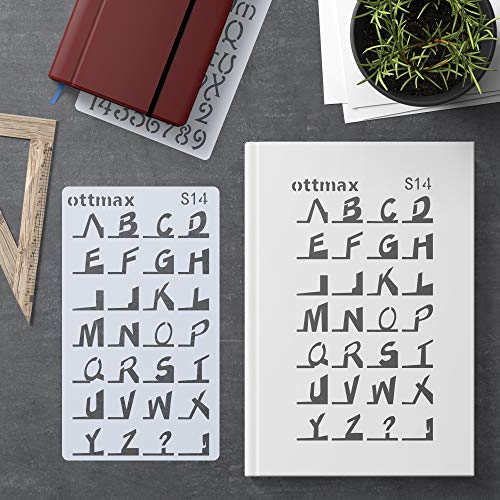 Juego de 24 plantillas de letras del alfabeto para diarios, suministros de papelería, álbumes de recortes, pintura, dibujo, manualidades, accesorios, 10,16 x 17,8 cm