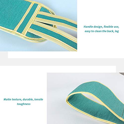 Juego de 3 cepillos exfoliantes para baño, guantes de ducha, kit de cepillo para el cuerpo de baño con guantes para eliminar la espalda y esponja de baño para hombres, mujeres, baño y spa (cian-azul)