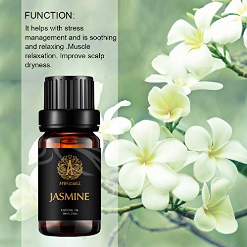 Juego de 37 tipos de aceites esenciales para aromaterapia, 10 ml, aceite esencial de rosas 100 % puro, kit de aceites esenciales para humidificador, conjunto de aceites esenciales para masaje, hogar