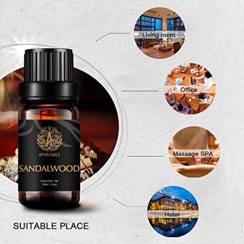 Juego de 37 tipos de aceites esenciales para aromaterapia, 10 ml, aceite esencial de rosas 100 % puro, kit de aceites esenciales para humidificador, conjunto de aceites esenciales para masaje, hogar