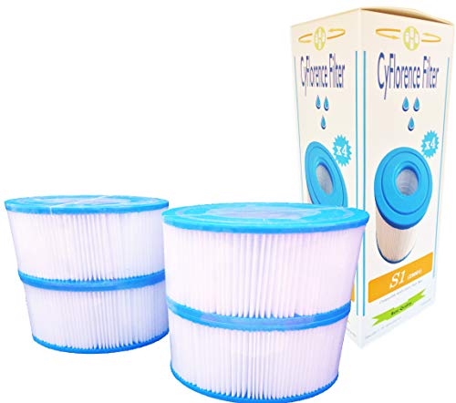 Juego de 4 filtros de SPA hinchables Intex tipo S1, 4 cartuchos de filtrado para SPA, protección antibacterias, 7,3cm de altura, diámetro: 10,8cm, diámetro del orificio: 4,2cm