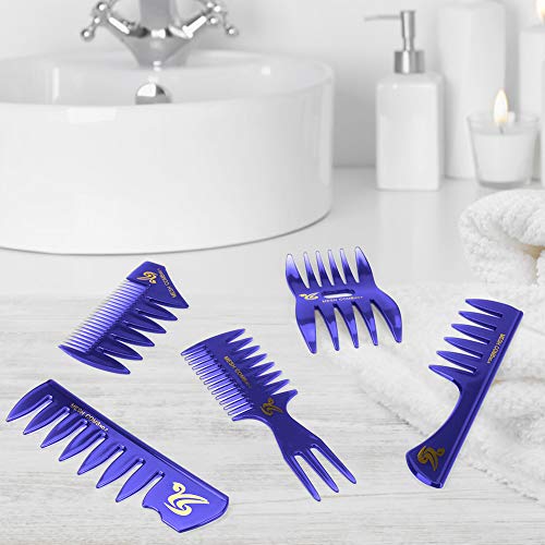 Juego de 5 Peinetas de Peluquería Accesorios de Peluquería Peines Profesionales para Peluquería y Peluquería Antiestáticos Cepillo Antiestático para Cabello para Hombres Y Niños