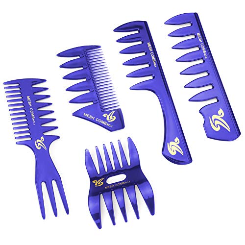 Juego de 5 Peinetas de Peluquería Accesorios de Peluquería Peines Profesionales para Peluquería y Peluquería Antiestáticos Cepillo Antiestático para Cabello para Hombres Y Niños