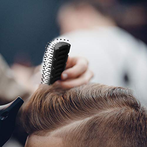 Juego de 5 Piezas Peine y Cepillo de Pelo Cepillo de Cabello de Paleta Cepillo Desenredante Peine de Peinado Negro para Hombres Mujeres Pelo Mojado Seco Rizado y Recto