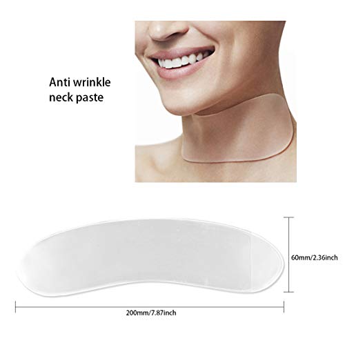 Juego de almohadillas antiarrugas de silicona reutilizables de 8 piezas, incluye parches para el cuello con parche en el cuello y escote para prevenir y eliminar arrugas