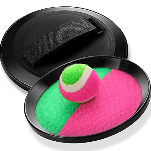 Juego de Bolas de Lanzamiento y Captura, Juego de 3 Paletas de Lanzamiento y Pelota de Captura, 6 Paletas y 3 Bolas, Adecuado para Deportes, Playa, Regalos de Cumpleaños, Novedades