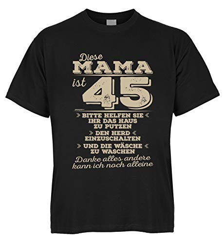 Juego de camiseta de algodón orgánico con mini esta mamá es 45 por favor ayudarle a limpiar el horno Negro L