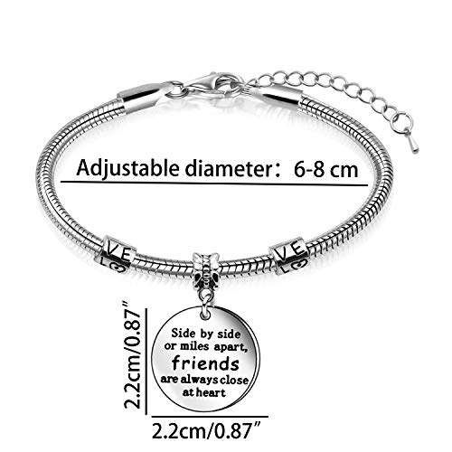 Juego de collar, pulsera y llavero para regalo para amigos, joyería creativa para regalos de graduación o cumpleaños