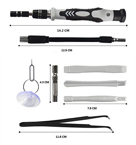 Juego de Destornilladores de Precisión,117 en 1 Herramientas Kit de Desmontar de Reparación para iPhones,PC,Smartphone,Cámara,Reloj,Gafas y otros aparatos electrónicos