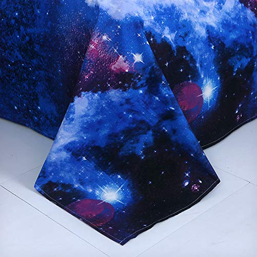 Juego de Funda de edredón para Cama de Matrimonio, con diseño de Estrellas, para niños, Adolescentes (1 Funda de edredón 2 Fundas de Almohada)