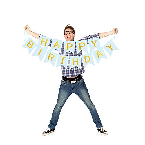 Juego de Globos para Fiesta de Primer cumpleaños para niños Feliz cumpleaños Suministros para niño bebé para niño o niña Cumpleaños Deco Niños Niños 1 año (Azul)