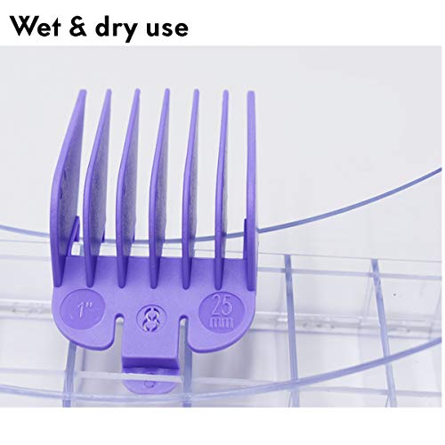 Juego de peine guía para cortapelos, juego de peine guía T.face, peine de límite para cortapelos Juego de peines de fijación para cabello Ideal para estilistas y barberos profesionales (8 piezas)