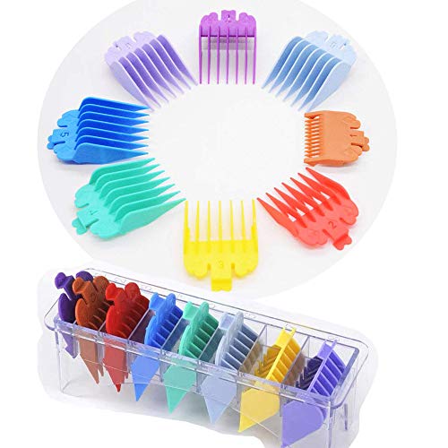 Juego de peine guía para cortapelos, juego de peine guía T.face, peine de límite para cortapelos Juego de peines de fijación para cabello Ideal para estilistas y barberos profesionales (8 piezas)