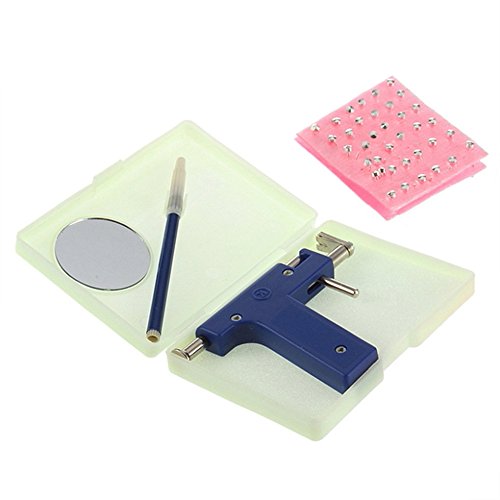 Juego de Pistolas Perforadoras, Anself Kit de Pistola de Perforación Corporal con 98pcs Pendientes Stud