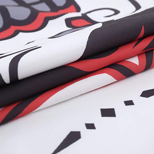 Juego de ropa de cama Sugar Skull Rojo Girasol y edredón de calavera Funda nórdica para Halloween Esqueleto gótico Skullon Decoración Juego de cama con 1 fundas de almohada Tamaño doble 200X200cm