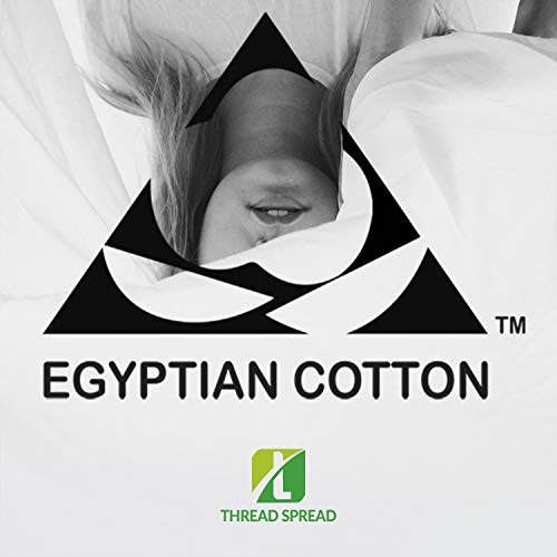 Juego de sábanas de 4 piezas de algodón egipcio de 1000 hilos, se adapta a colchones de hasta 18 pulgadas de profundidad