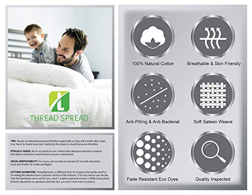 Juego de sábanas de 4 piezas de algodón egipcio de 1000 hilos, se adapta a colchones de hasta 18 pulgadas de profundidad