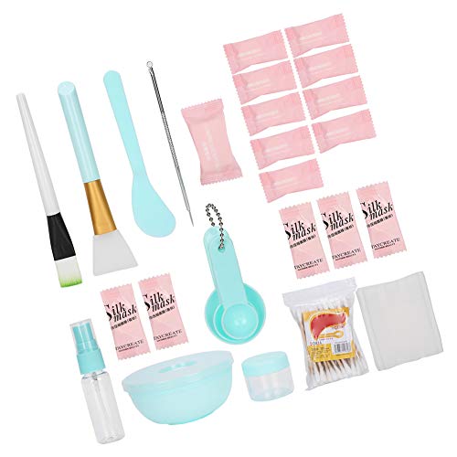 Juego de tazones para mezclar mascarillas para spa doméstico, kit de herramientas para mezclar mascarillas faciales con mascarilla, cepillo de espátula, mascarilla facial, tazón, toalla facial