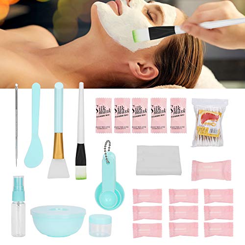Juego de tazones para mezclar mascarillas para spa doméstico, kit de herramientas para mezclar mascarillas faciales con mascarilla, cepillo de espátula, mascarilla facial, tazón, toalla facial