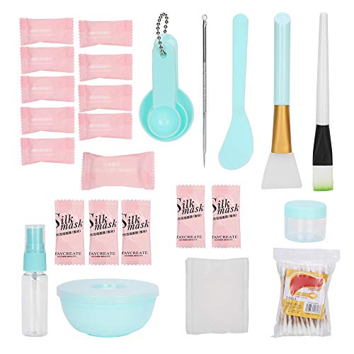 Juego de tazones para mezclar mascarillas para spa doméstico, kit de herramientas para mezclar mascarillas faciales con mascarilla, cepillo de espátula, mascarilla facial, tazón, toalla facial