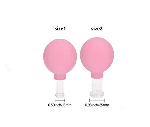 Juego de ventosas al vacío con cabezal de goma, vidrio anticelulítico-terapia - Pack: 2 piezas/china