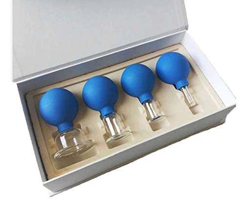 Juego de ventosas al vacío con cabezal de goma, vidrio anticelulítico-terapia - Pack: con caja de regalo/china